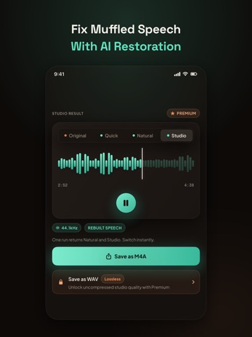 AI Voice Enhancer: Noise Fix iPad screenshot