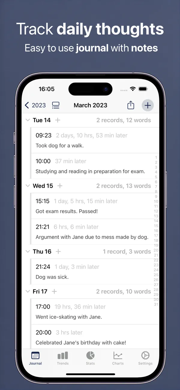 #1. Daily Journaling Feeltracker (iOS) Av: Custom Arts