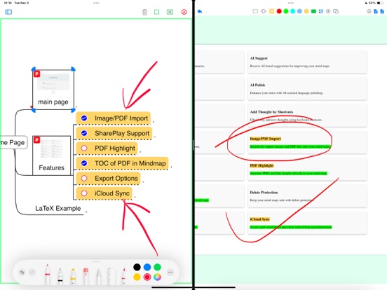 Mindo: Huge Mind Maps with AI iPad screenshot
