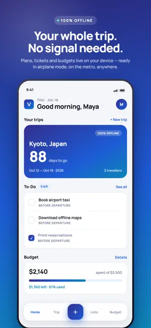 Offline Trip Planner - Voyage screenshot 1