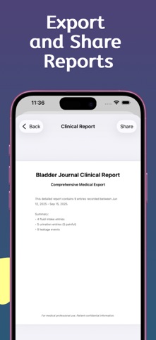 Bladder Journal: Diary Tracker Screenshot 9 of 10
