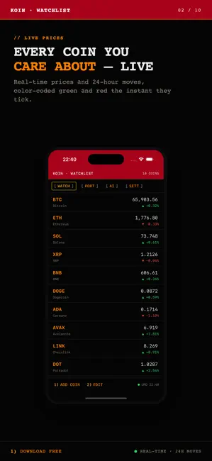 Koin: AI加密货币投资组合 截图