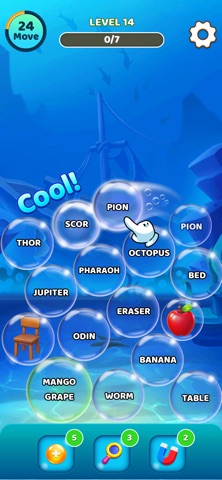 Word Bubble Sort: Pop Puzzle iPhone screenshot