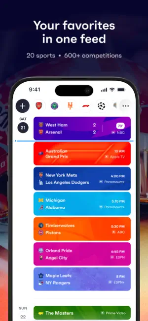 Fixtured: Your Sports Calendar screenshot 1