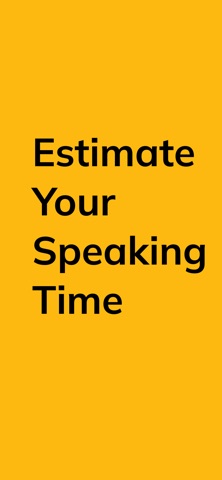 words2time - Time Your Speech screenshot