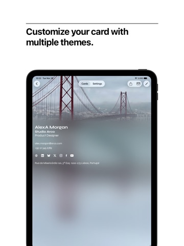 Digital Business Card SA iPad screenshot