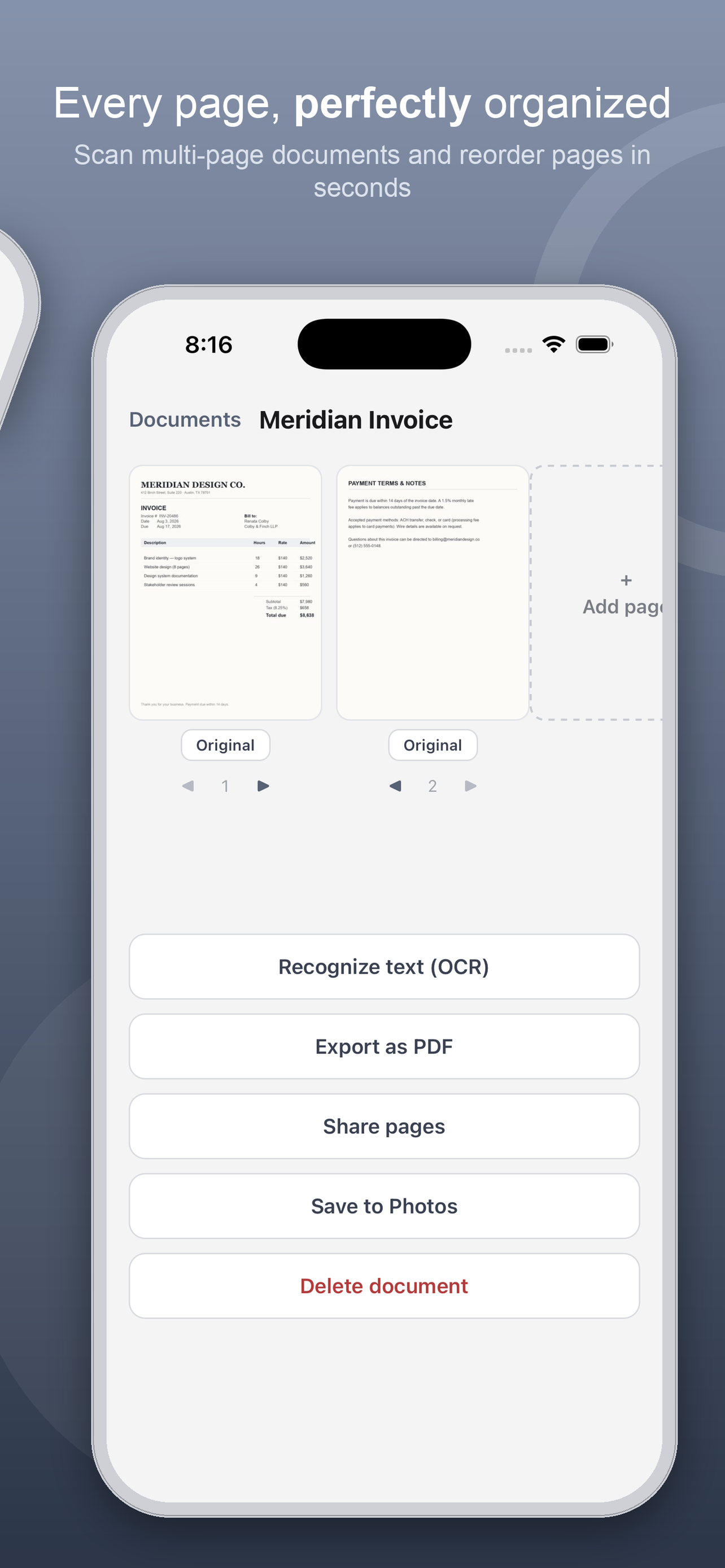 Paper Scan: Scan to PDF screenshot 3