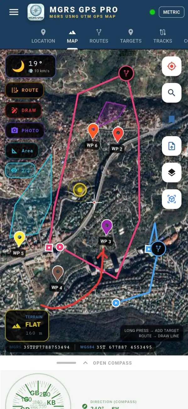 Screenshot #2 pour MGRS & UTM GPS Maps PRO