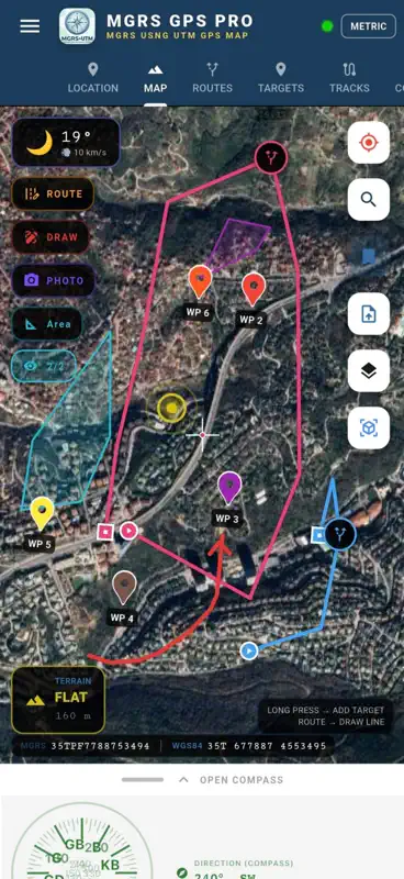 MGRS & UTM GPS Maps PRO screenshot 2 of 10