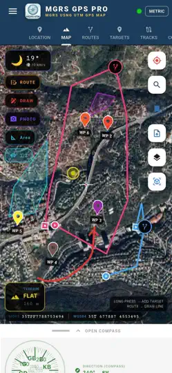 MGRS & UTM GPS Maps PRO iPhone Screenshot 2