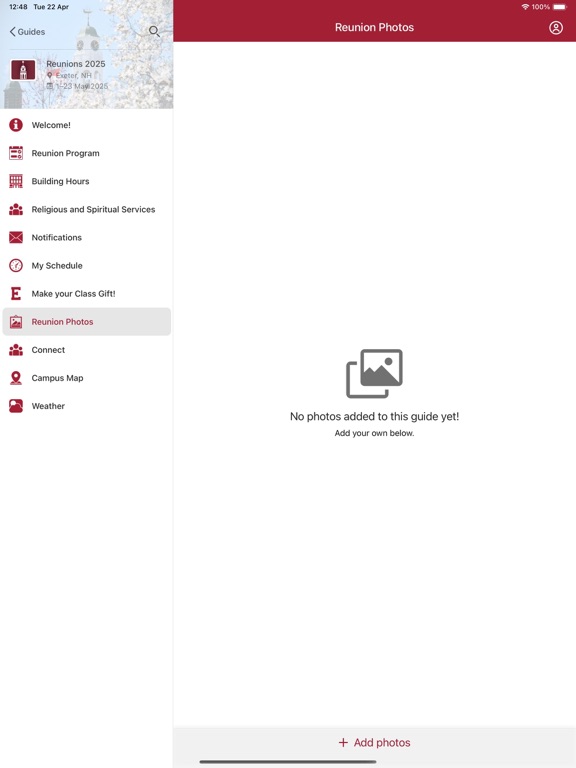Phillips Exeter Academy Events app screenshot 3