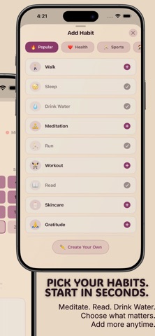 Fabday: Habit Tracker iPhone screenshot