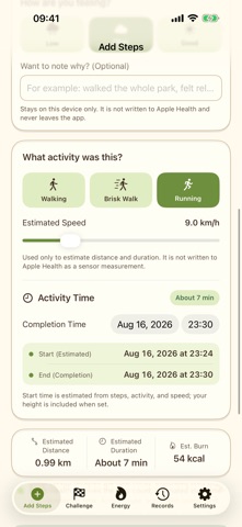 StepFox iPhone screenshot