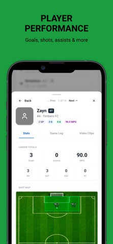 Soccer Stats Tracker - App iPhone screenshot