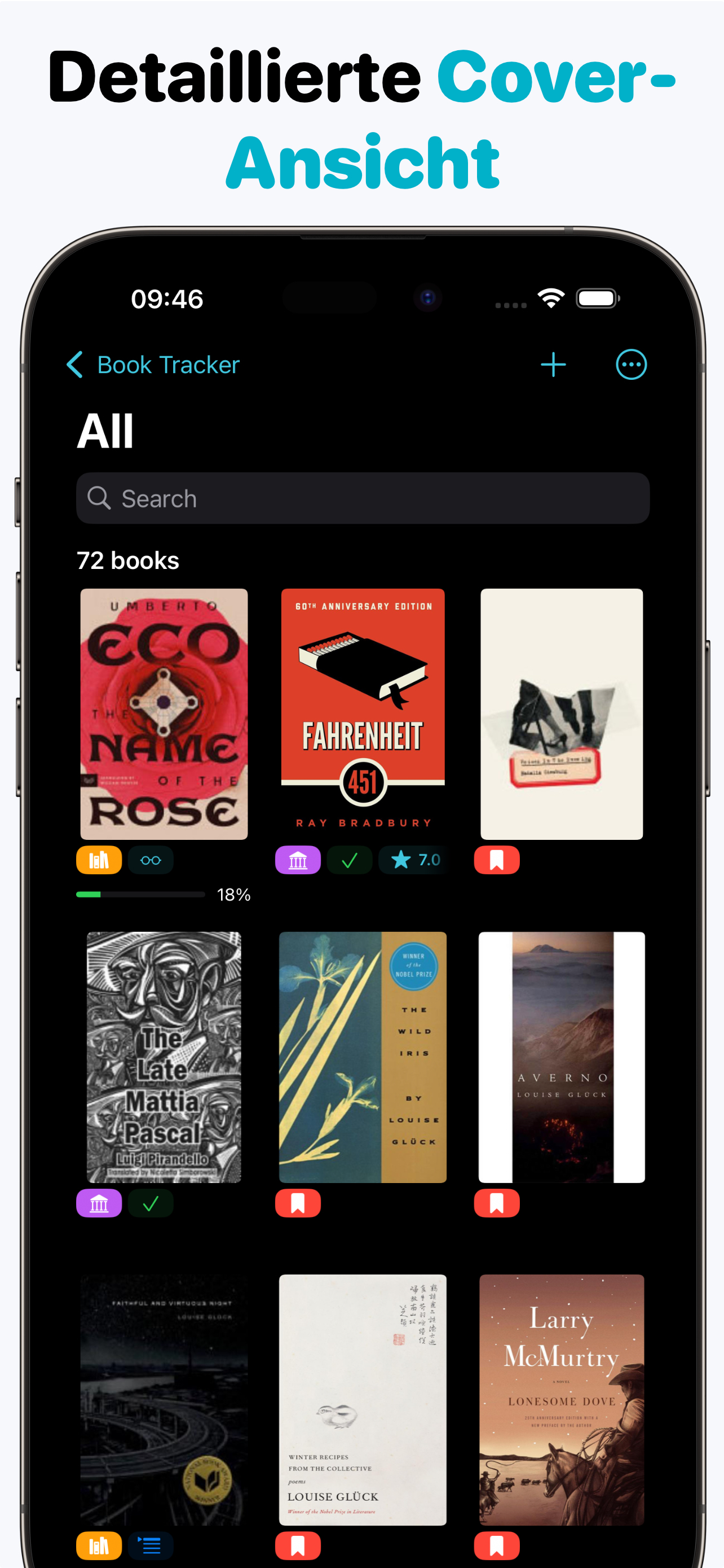 Book Track: Bücherregal-Liste