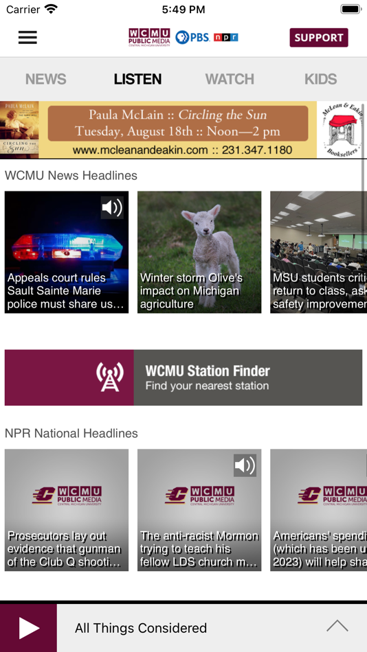 #4. WCMU Public Media App (iOS) بواسطة: Central Michigan University