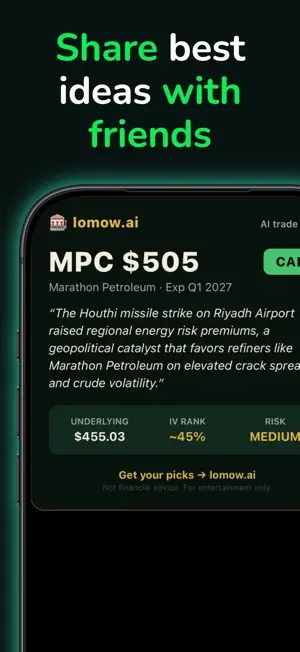 Lomow: AI Stock Trade Ideas screenshot 4