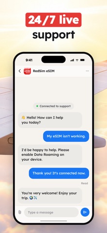 RedSim: Travel eSIM Data Plans Screenshot 6 of 7