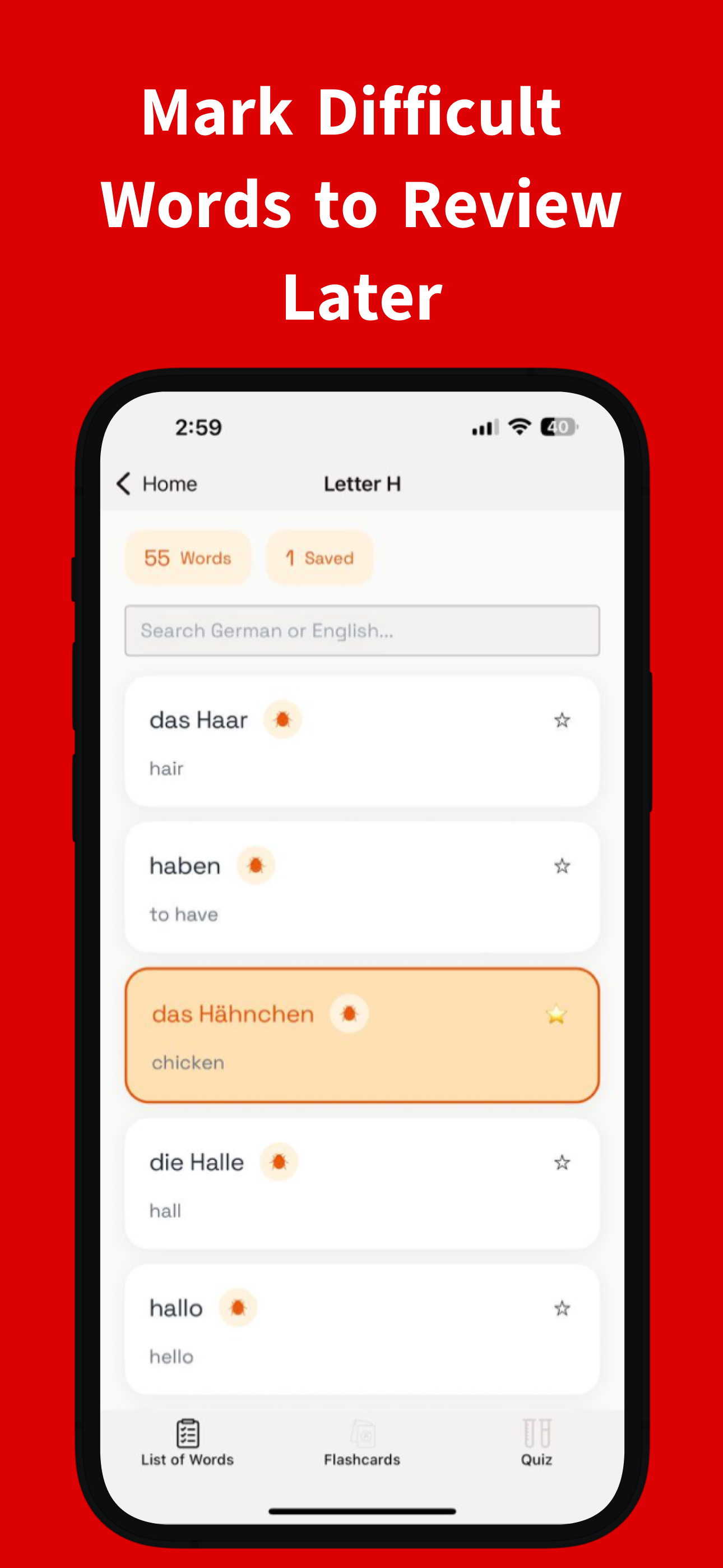 Learn German Vocab A1 A2 B1