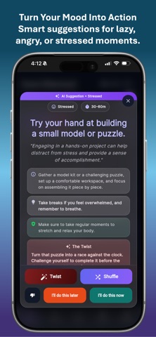 MoodTwist: Get Activity Ideas Screenshot 3 of 9
