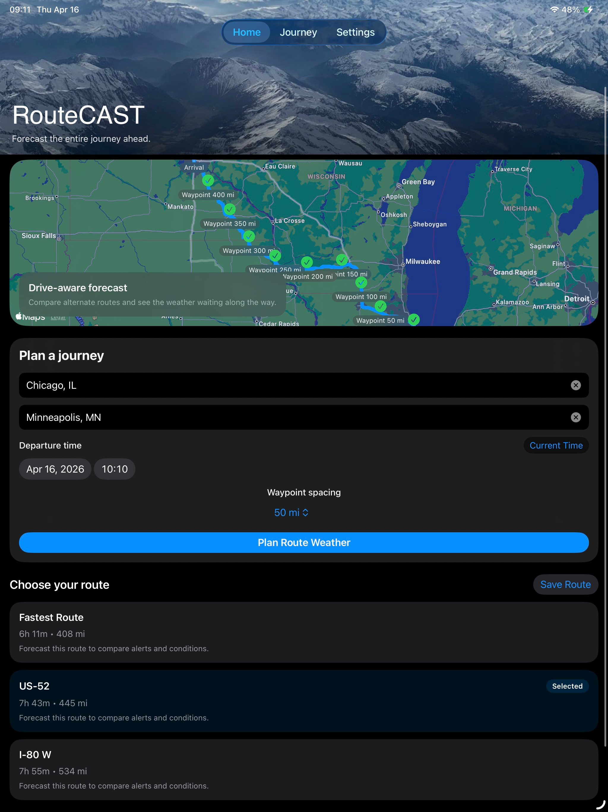 RouteCAST Weather Report screenshot 7