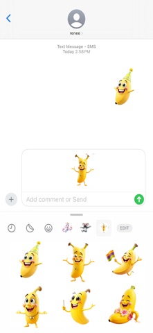 咯咯笑香蕉贴纸 screenshot