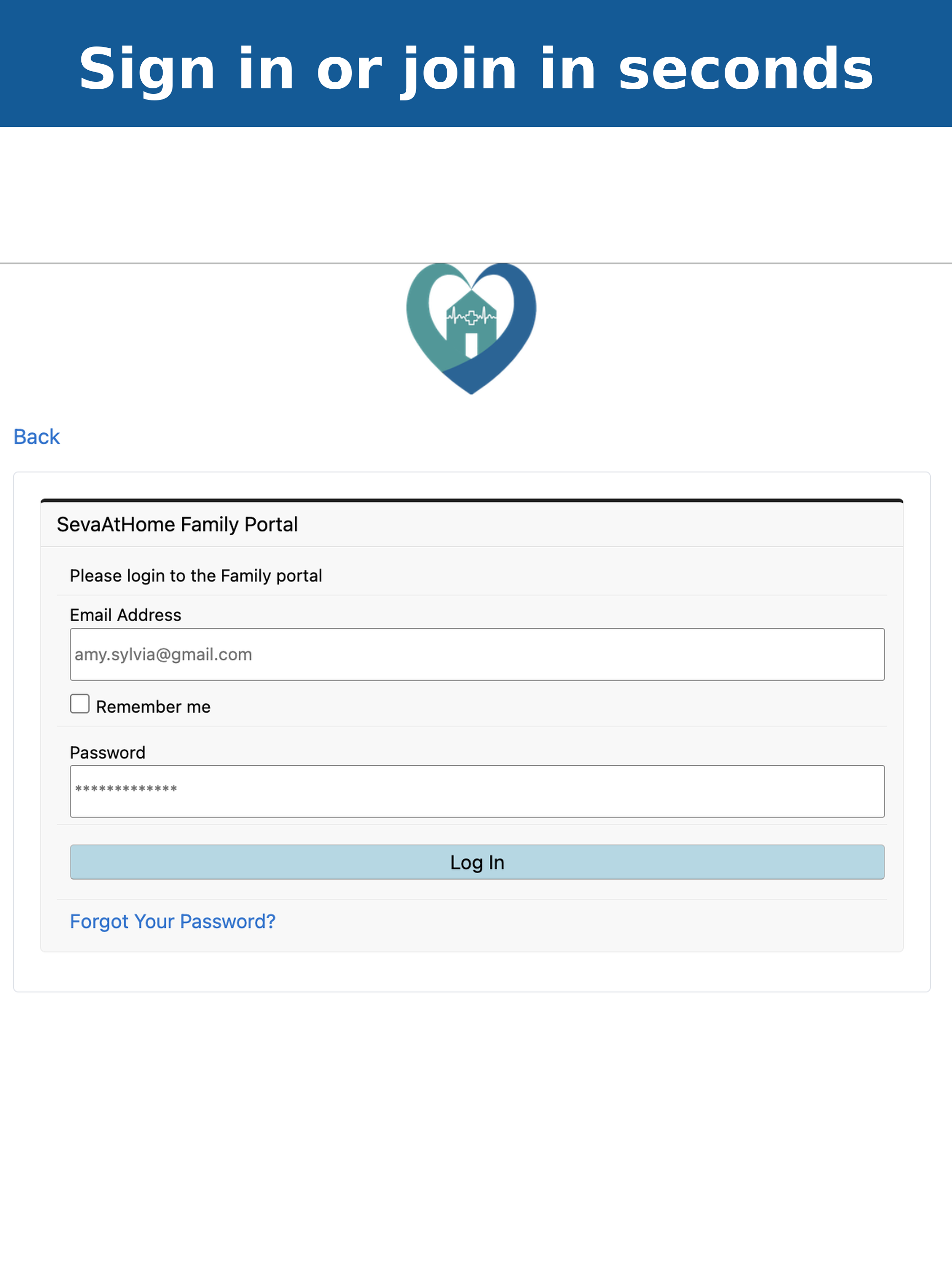 Seva At Home App