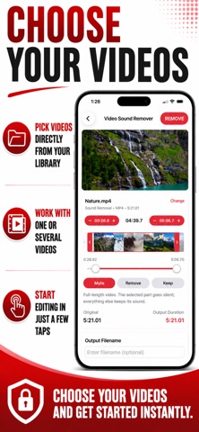 Video Sound Remover Pro iPhone screenshot