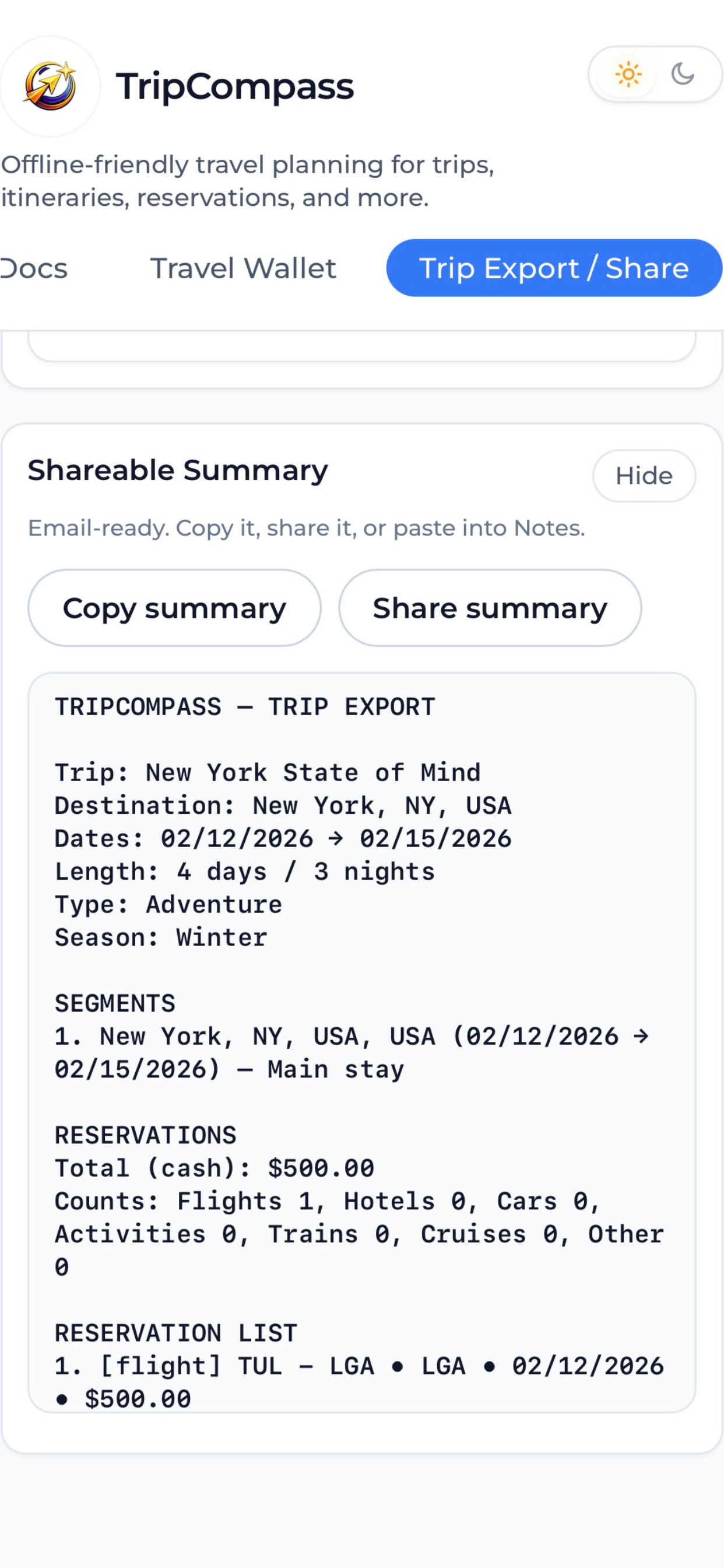 TripCompass – Travel Planner