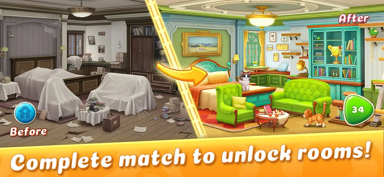 Kitten Match iOS Mod IPA screenshot 2 - iOS game interface
