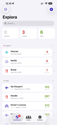 Expiora screenshot
