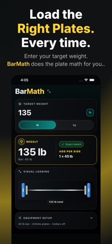 BarMath: Plate Calculator screenshot 1