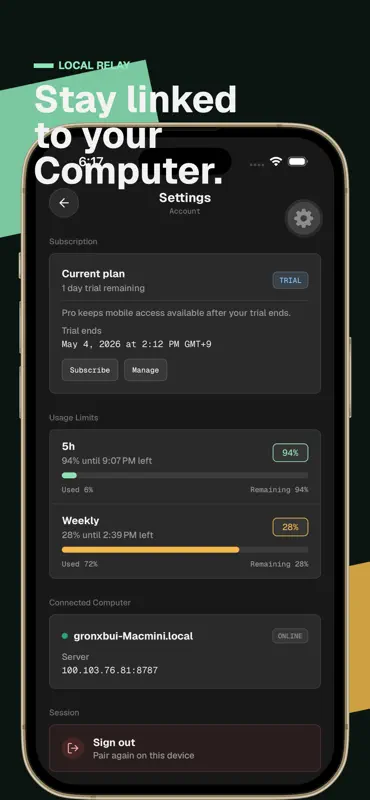 Codex Relay - Remote Codex App screenshot 7 of 7