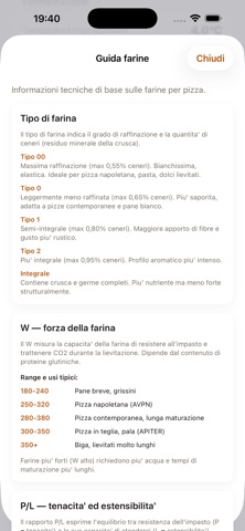PizzaLab - Calcolo Impasti Screenshot 8 of 9