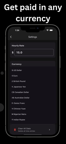 TimeKeep - Work Hours Tracker iPhone screenshot