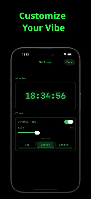 Code Rain Clock screenshot 2