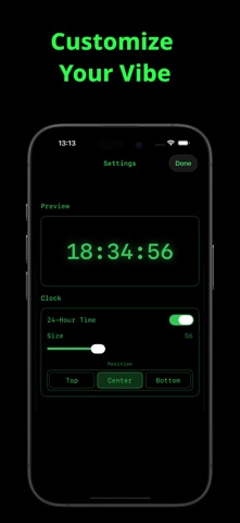 Code Rain Clock screenshot