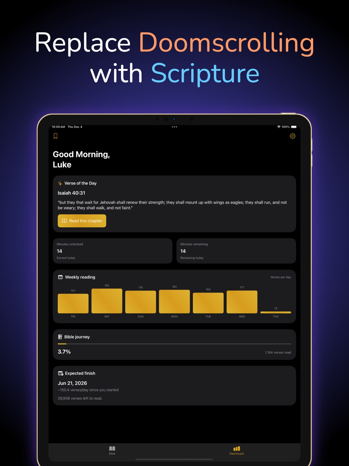 Bible Break: Screen Time Limit ipad screenshot 1