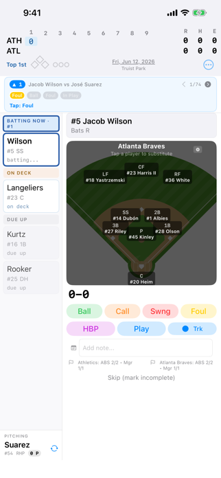 BaseballScorer Screenshot 6 of 10