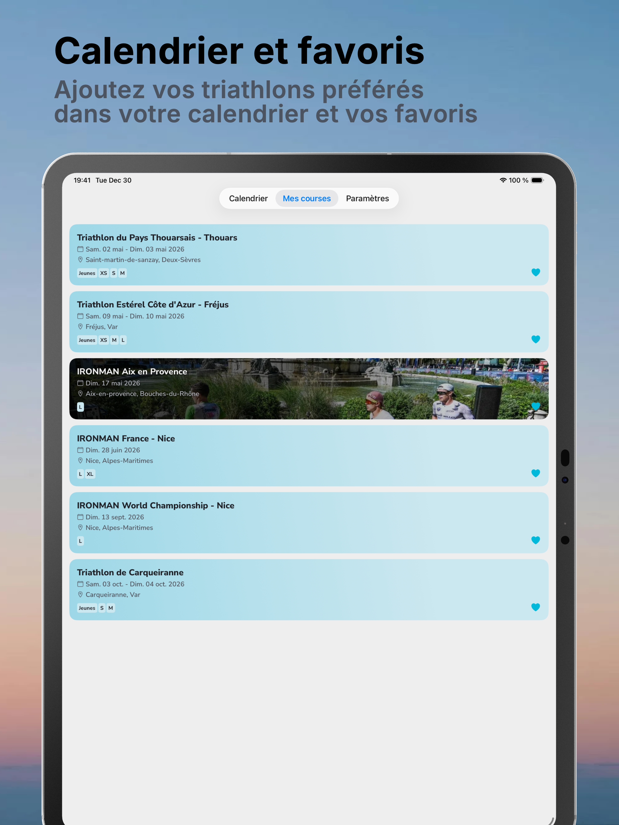 Oleno Tri : Calendrier courses