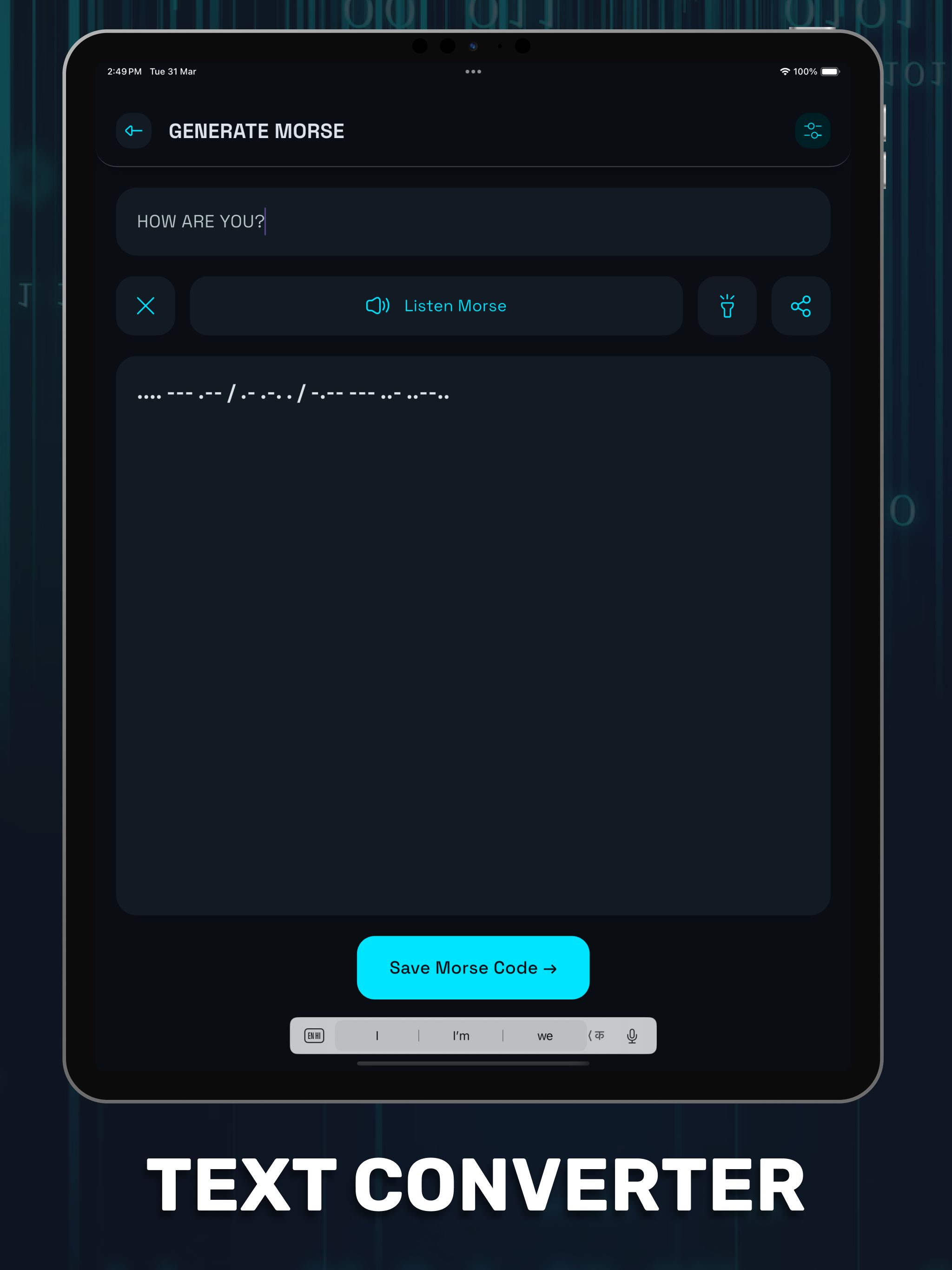 Morse Code Generator & Trainer