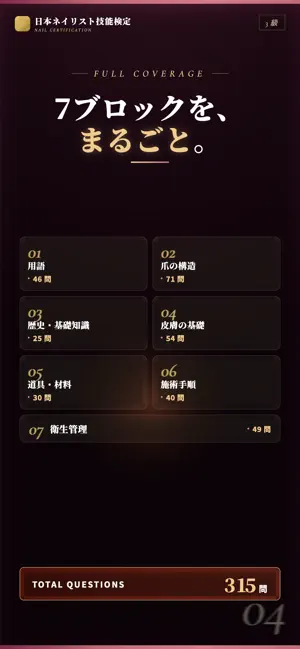 ネイリスト技能検定3級 試験対策｜問題集 screenshot 4