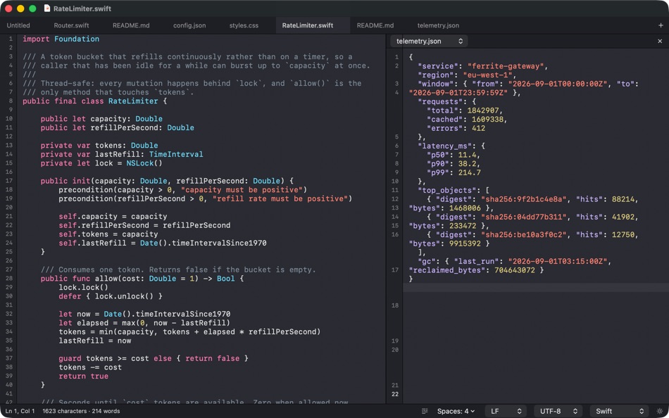 #3. SyntaxPad (macOS) Af: NAVEED SHERIFF