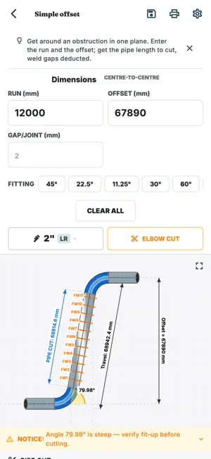 Pipefitter's Mate: Calculator screenshot 2