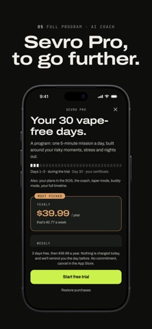Sevro: Quit Vaping & Nicotine Screenshot 5 of 5