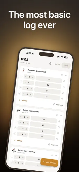 Fit Simply: Gym Basic Easy Log screenshot 1