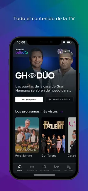 Mediaset Infinity España iPhone screenshot 1