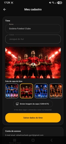 Hora do Jogo App iPhone screenshot