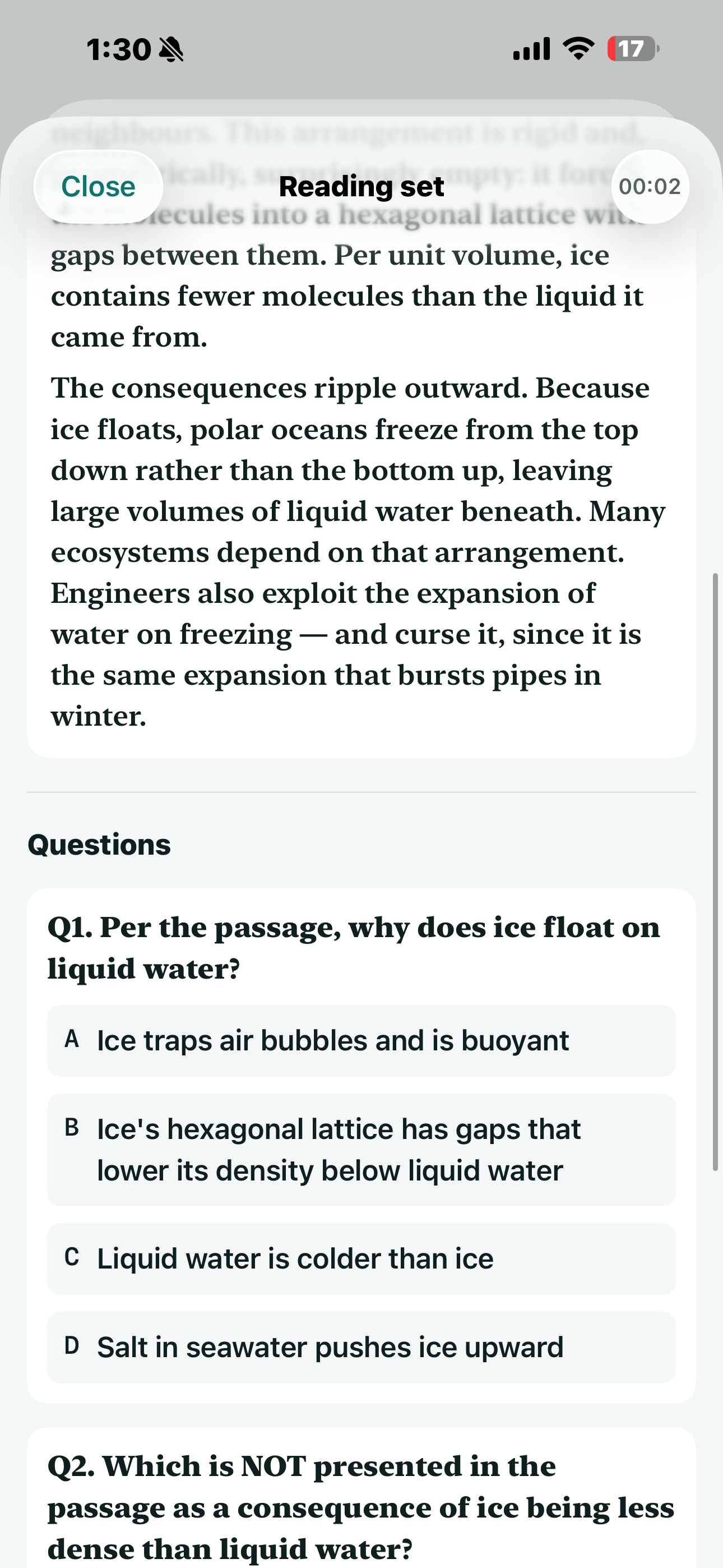 UPSC CSAT Prelims II Quiz screenshot 10