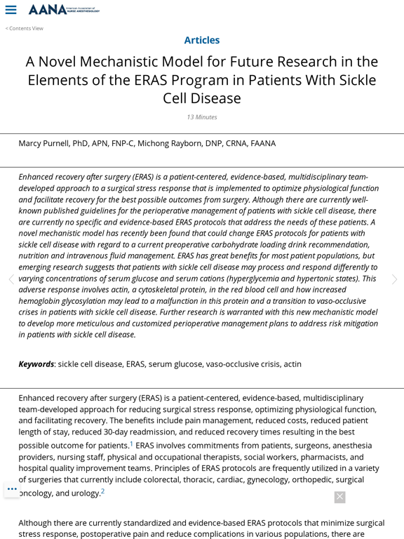 AANA Journal iPad screenshot 4 - Medical app